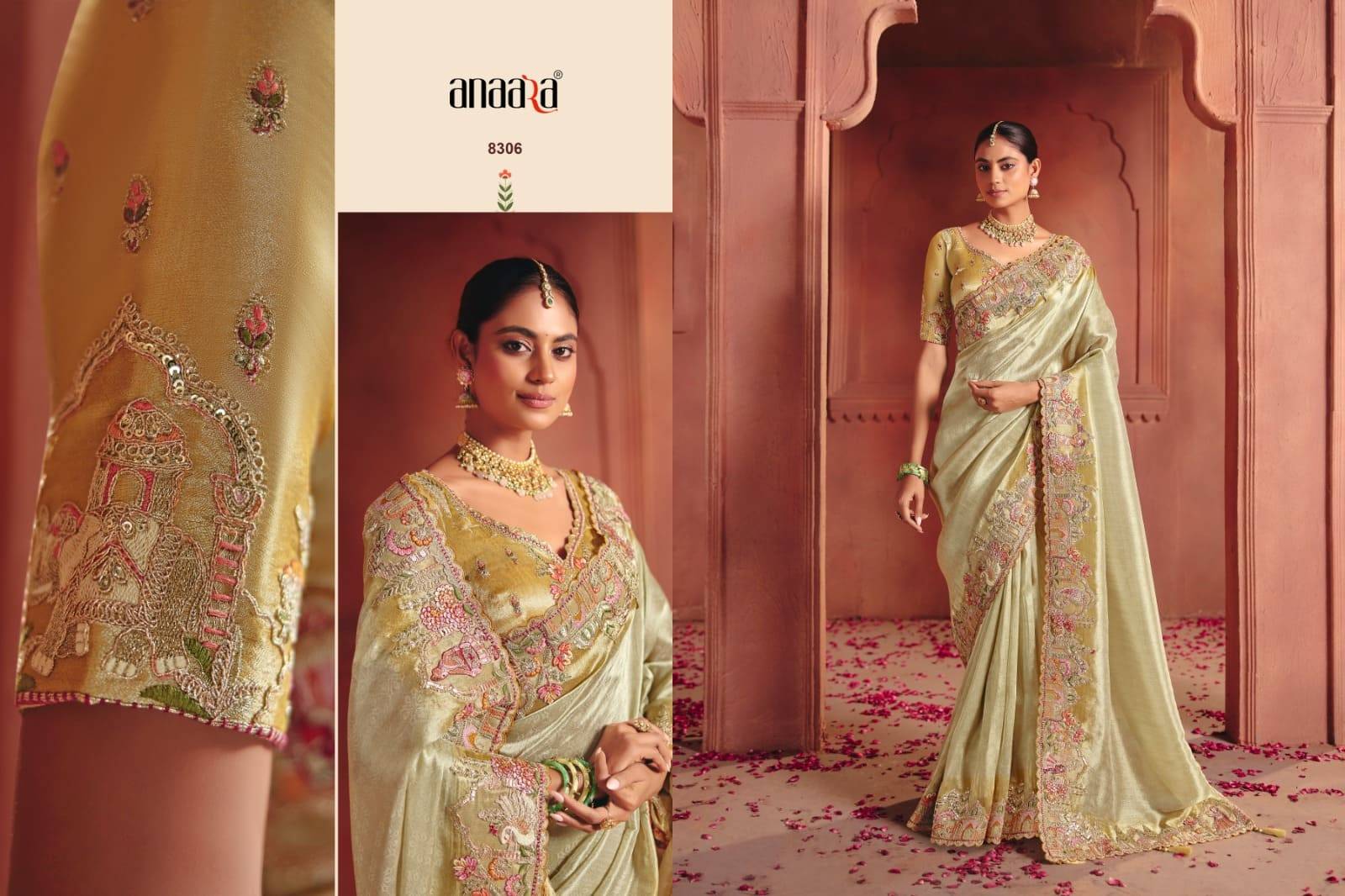 ANAARA 8300 SERIES BY TATHASTU 8301 to 8312 Series Indian Traditional Bridal Wear Collection Beautiful Stylish Fancy Colorful Party Wear & Occasional Wear Silk Sarees At Wholesale Price